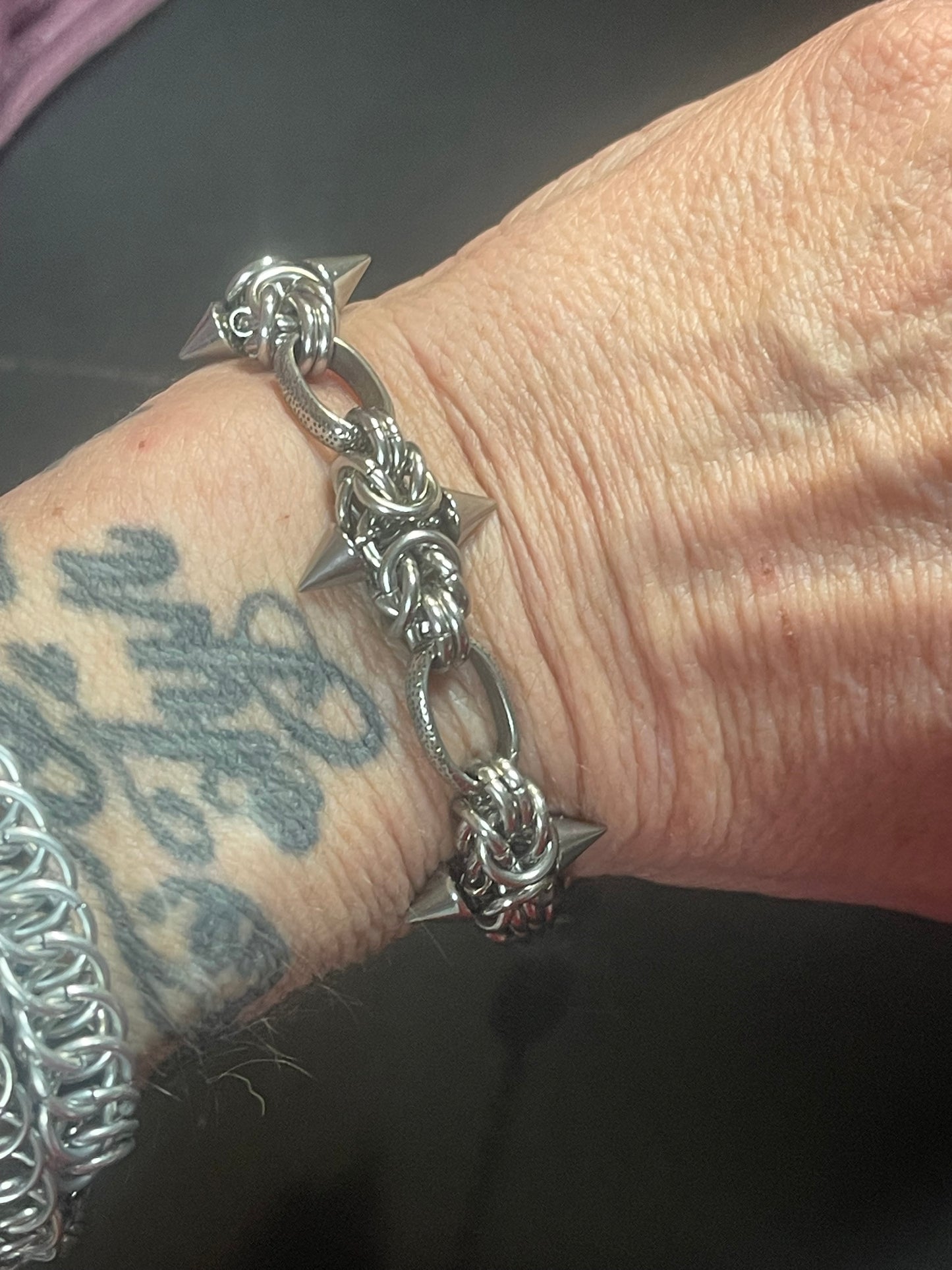 Spikey dragon skin bracelet